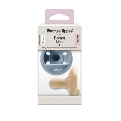 Tommee Tippee Breast Like  Soother 6-18 Months 2 Pack