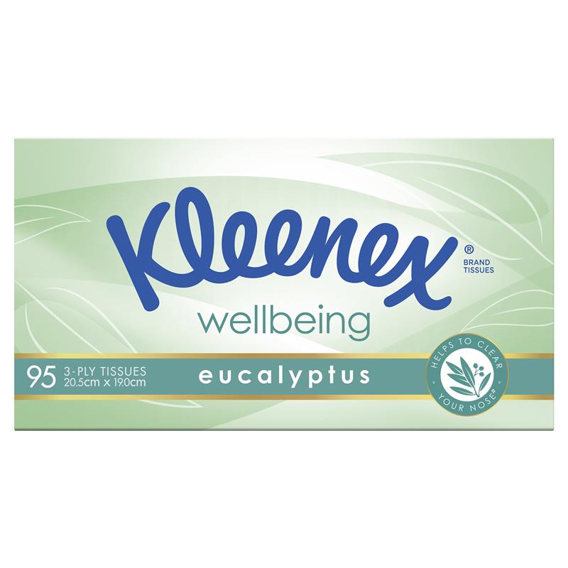 Kleenex Facial Tissues Eucalyptus 3 ply 95