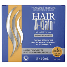 Hair A-Gain Hair Regrowth Treatment Extra Strength for Men & Women – 5 Month Value Pack – 5 x 60ml - GimmeNow