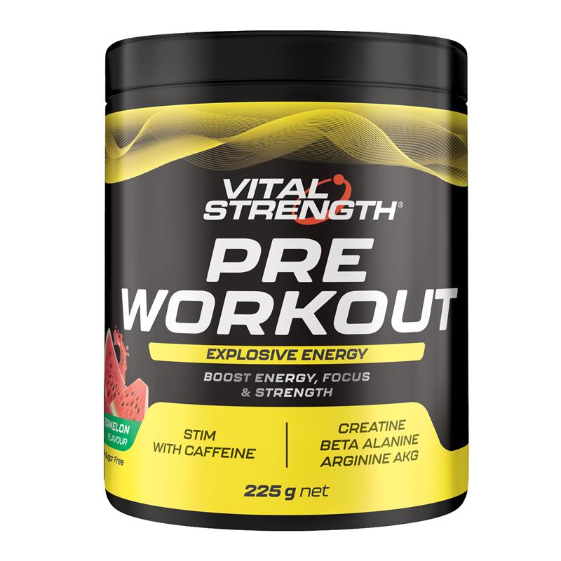 Vital Strength Pre Workout Powder Watermelon Smash 225g