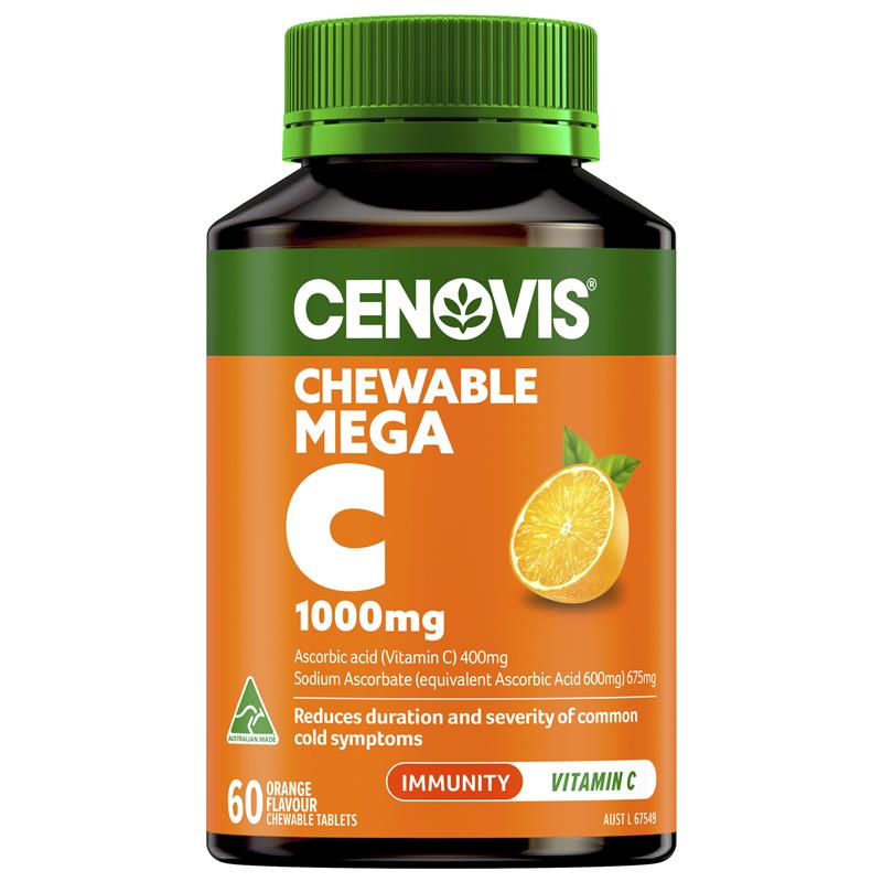 Cenovis Mega C 1000mg Orange Flavour 60 Tablets