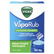 Vicks VapoRub Ointment Decongestant Chest Rub 50g