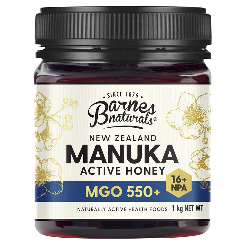 Barnes Naturals New Zealand Manuka Honey 1kg MGO 550+
