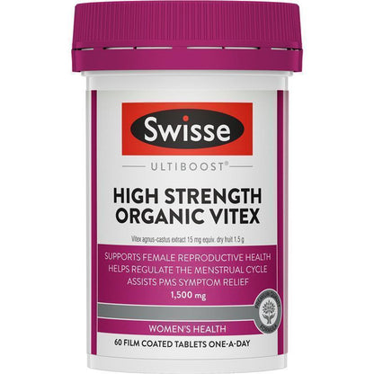 Swisse Organic Vitex 1500mg 60 Tablets