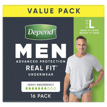 Depend Men Real Fit Underwear Large 16 Bulk Pack