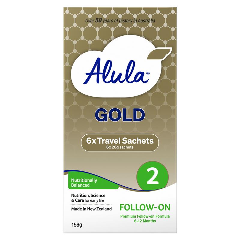 Alula Gold Stage 2 Follow-On Formula 6-12 Months Stick Pack 6 x 26g