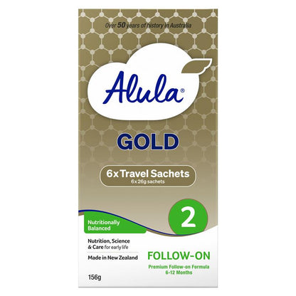 Alula Gold Stage 2 Follow-On Formula 6-12 Months Stick Pack 6 x 26g