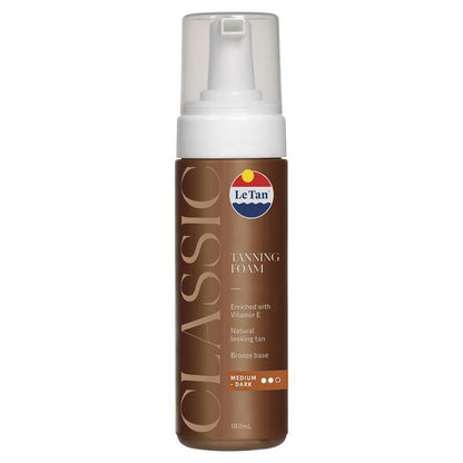 Le Tan Classic Tan Self Tanning Foam Medium Dark 180ml