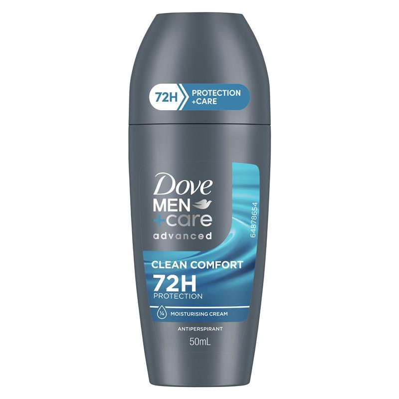 Dove Men+ Care Antiperspirant Deodorant 72h Roll On Clean Comfort 50ml