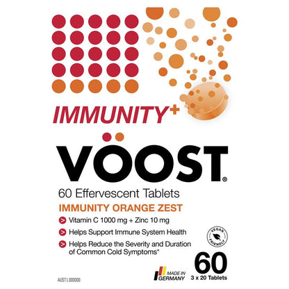 Voost Immunity Orange Zest Effervescent Tablets 60 Pack Exclusive Size