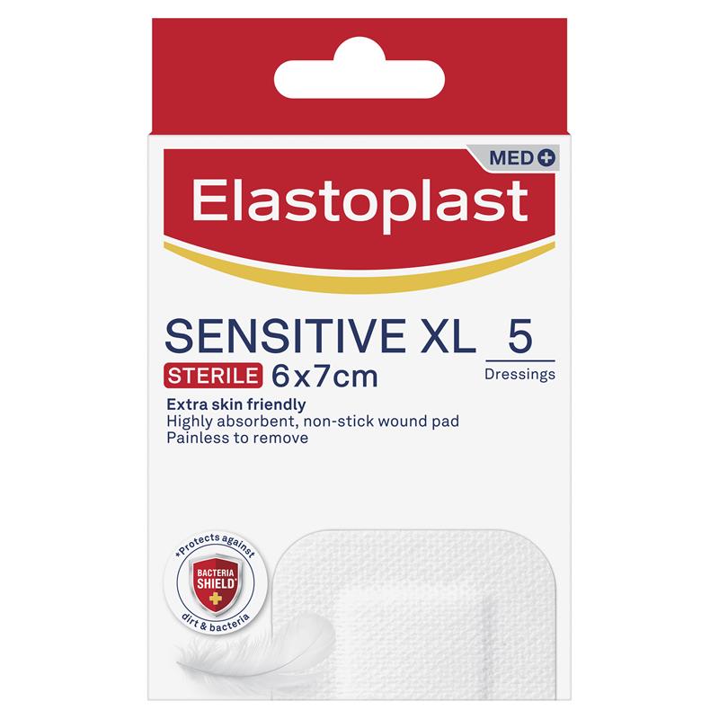 Elastoplast Sensitive Dressing XL 6x7cm 5 Dressings - GimmeNow