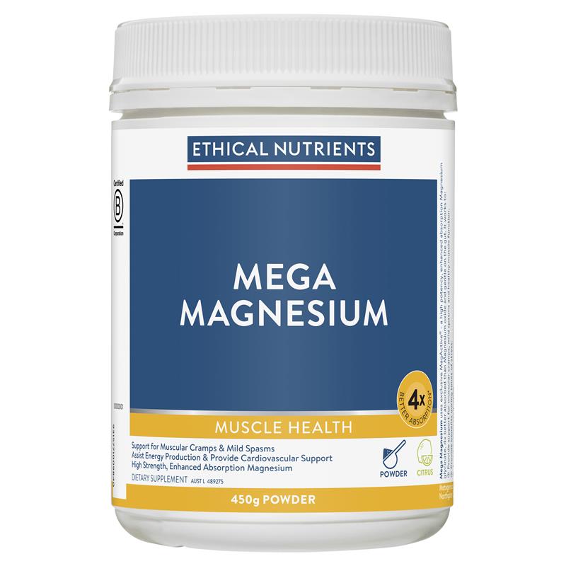 Ethical Nutrients Mega Magnesium 450g Powder Citrus