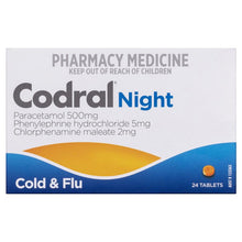 Codral Nightime Cold & Flu 24 Tablets
