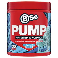 BSc Pump Non Stim Pre-Workout Blue Sour Straps 300g