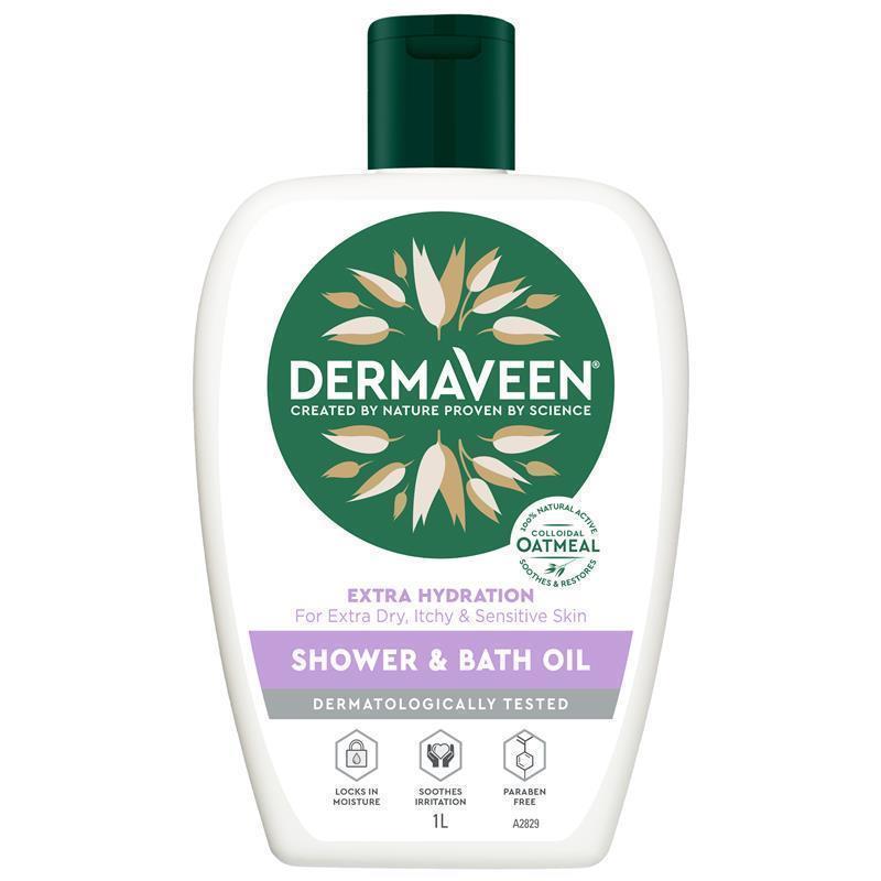 DermaVeen Extra Hydration Shower & Bath Oil 1L