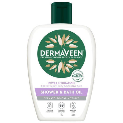 DermaVeen Extra Hydration Shower & Bath Oil 1L