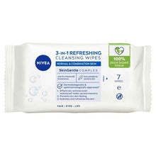 NIVEA 3in1 Refreshing Cleansing Normal & Combination Skin Wipes 7 Pack