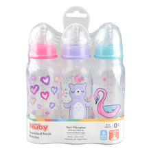 Nuby Printed Non Drip Feeding Bottles 240ml 0+ Months 3 Pack