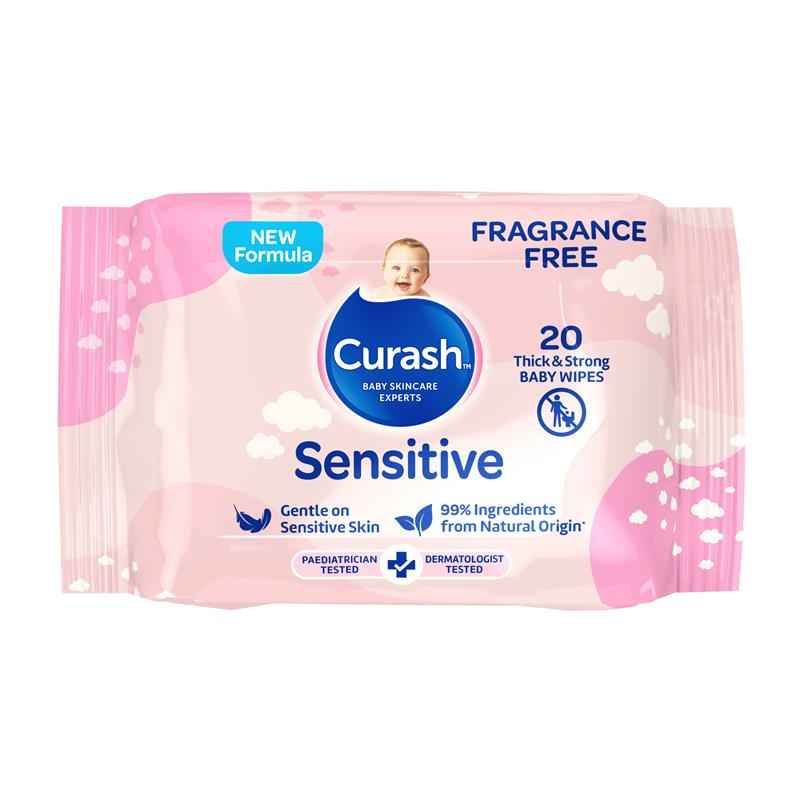 Curash Babycare Fragrance Free Wipes 20