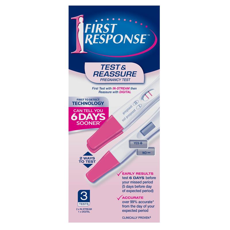 First Response Test and Reassure 3 Tests