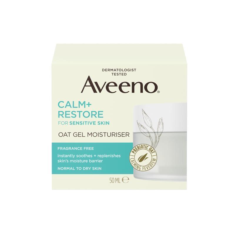 Aveeno Face Calm and Restore Oat Gel Moisturiser 50ml - GimmeNow