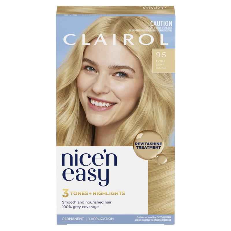 Clairol Nice N Easy 9.5 Extra Light Blonde Permanent Hair Colour