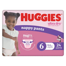 Huggies Ultra Dry Nappy Pants Size 6 15kg & Over Girl 24 Pack