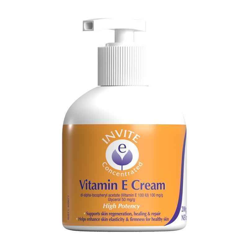 Invite E Vitamin E Cream 200g Pump