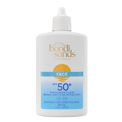Bondi Sands SPF 50+ Daily Moisturising Fragrance Free Face Fluid 50ml