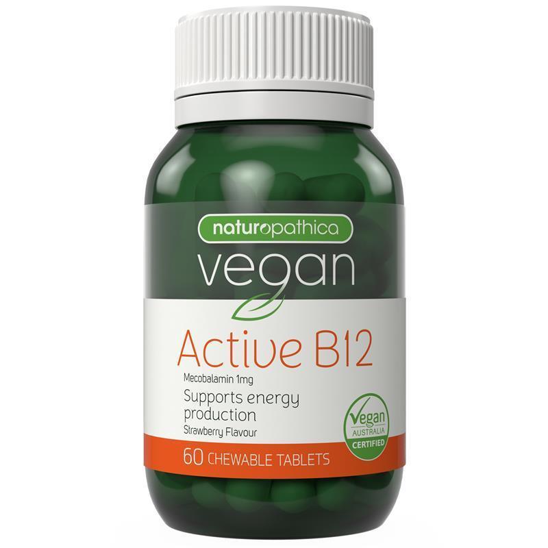 Naturopathica Vegan Active B12 60 Chewable Tablets