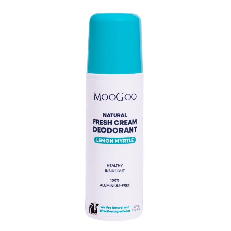 Moogoo Natural Fresh Cream Roll On Deodorant Lemon Myrtle 115ml