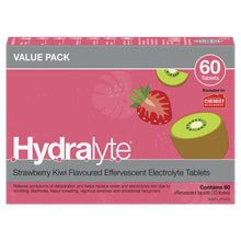 Hydralyte Electrolyte Effervescent Strawberry Kiwi 60 Tablets Exclusive Size
