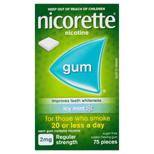 Nicorette Gum 2mg Icy Mint 75 Pieces