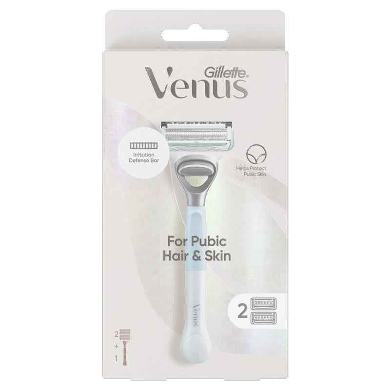 Gillette Venus For Pubic Hair & Skin Razor Handle + 2 Blades