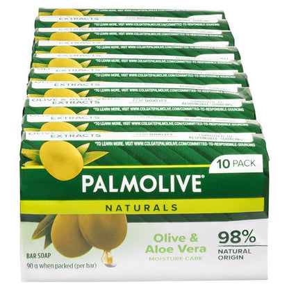 Palmolive Soap Bar Olive & Aloe Vera 90g 10 Pack