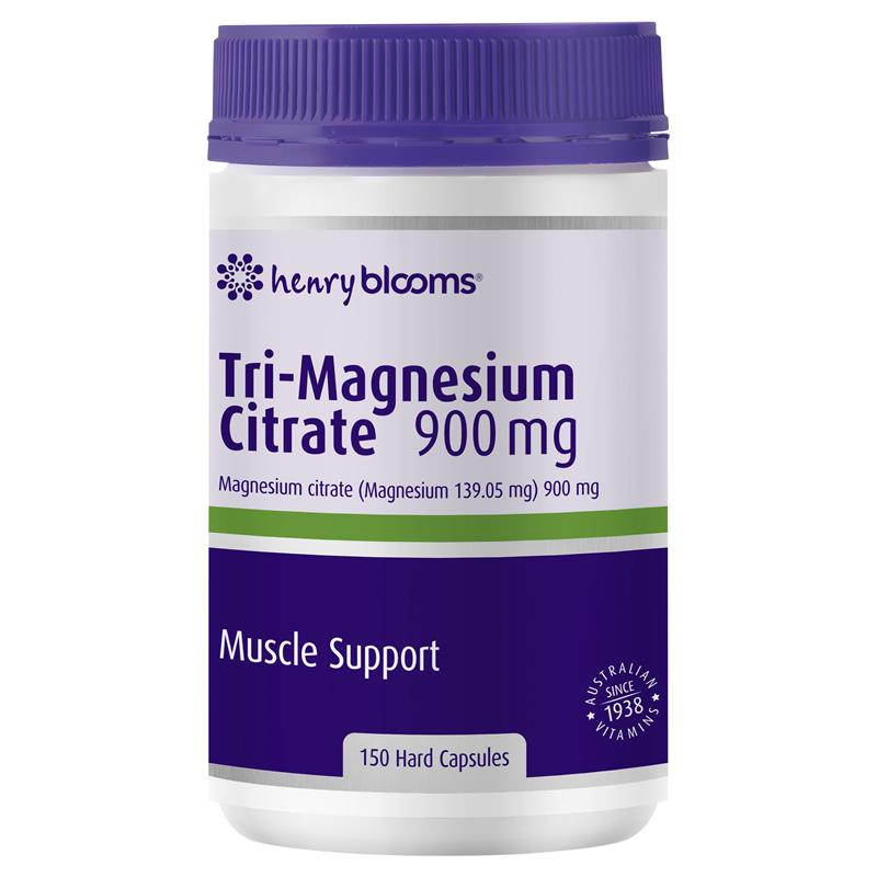 Henry Blooms Tri-Magnesium Citrate 900mg 150 Capsules Bulk Pack