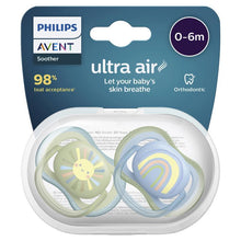Avent Ultra Air Soother 0-6 Months Deco Mixed 2 Pack - GimmeNow
