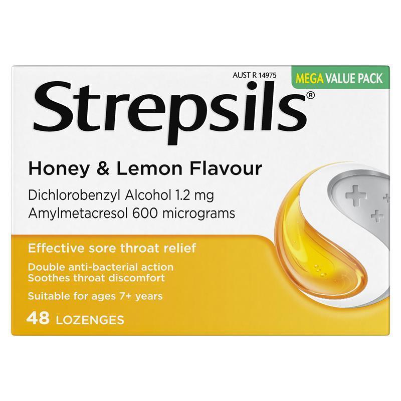 Strepsils Honey and Lemon 48 Lozenges