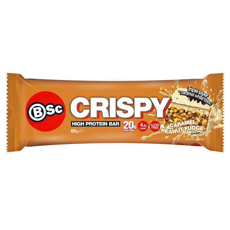 BSc Crispy Protein Bar Caramel Peanut Fudge 60g