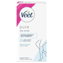 Veet Pure Cold Wax Strips Leg 20 Pack