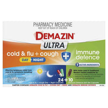 Demazin Ultra Cough Cold & Flu + Immune Defence 34 Capsules