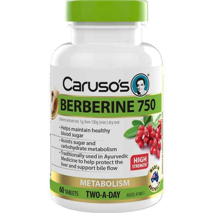 Carusos Berberine 750 60 Tablets