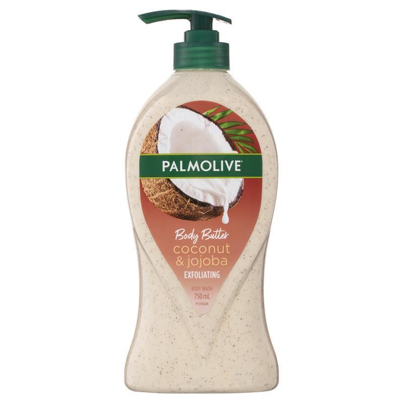 Palmolive Body Butter Coconut & Jojoba Exfoliating Body Wash 750ml - GimmeNow