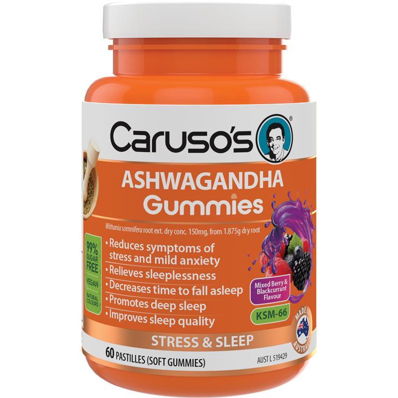Carusos Gummies Ashwagandha 60 Pastilles