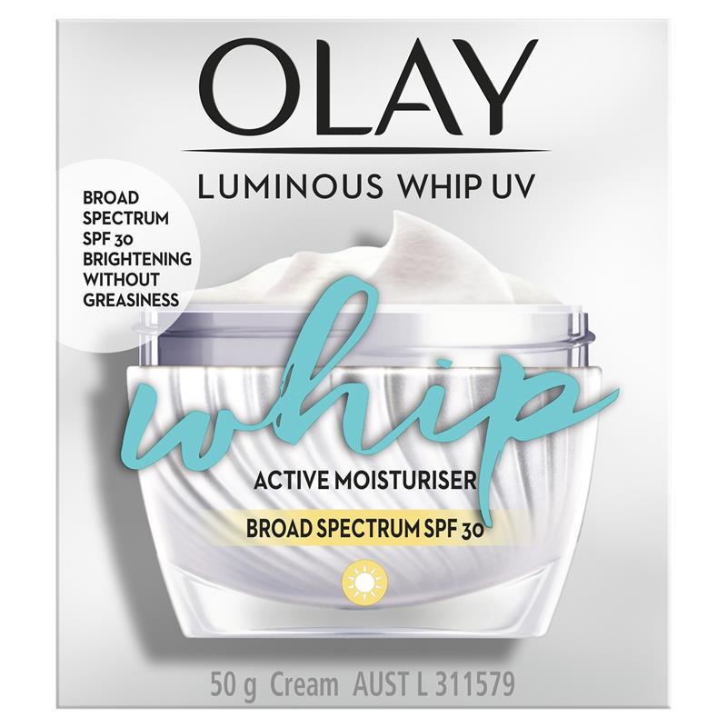 Olay Luminous Whip UV SPF Face Cream Moisturiser 50g - GimmeNow