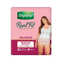 Depend Real Fit Underwear Female Extra Large 8 Pack