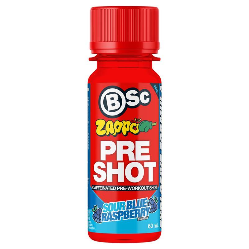 BSc Pre-Workout Shot Zappo Sour Blue Raspberry 60ml