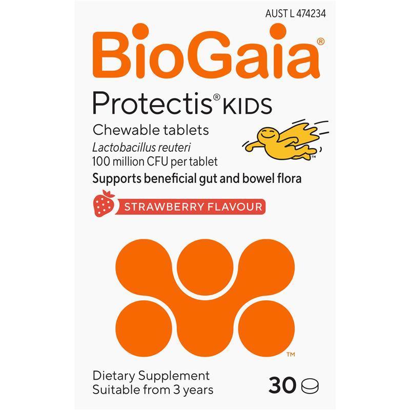 BioGaia Protectis Kids Stawberry Flavour 30 Chewable Tablets