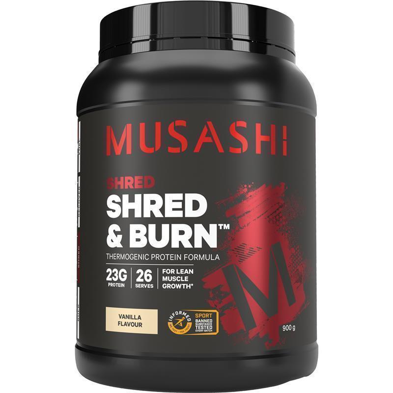 Musashi Shred And Burn Vanilla 900g