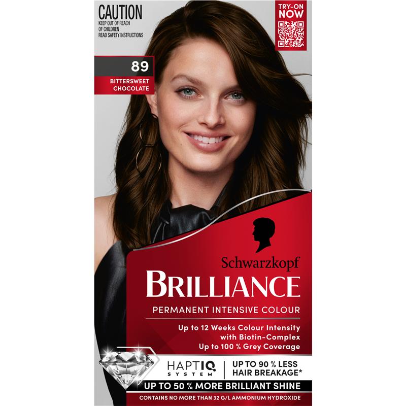 Schwarzkopf Brilliance 89 Bitter Sweet Chocolate New